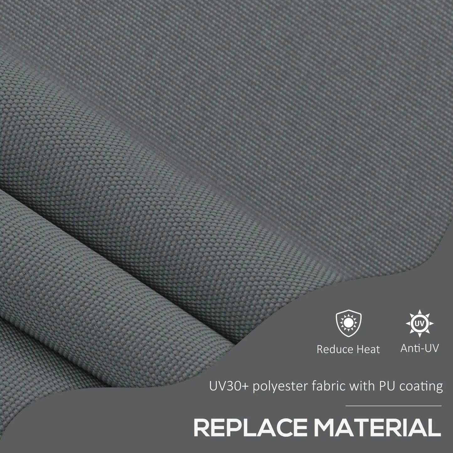 6.5' x 4' Manual Retractable Awning, Freestanding Patio, UV Resistant, Dark Grey Patio Awnings at Gallery Canada