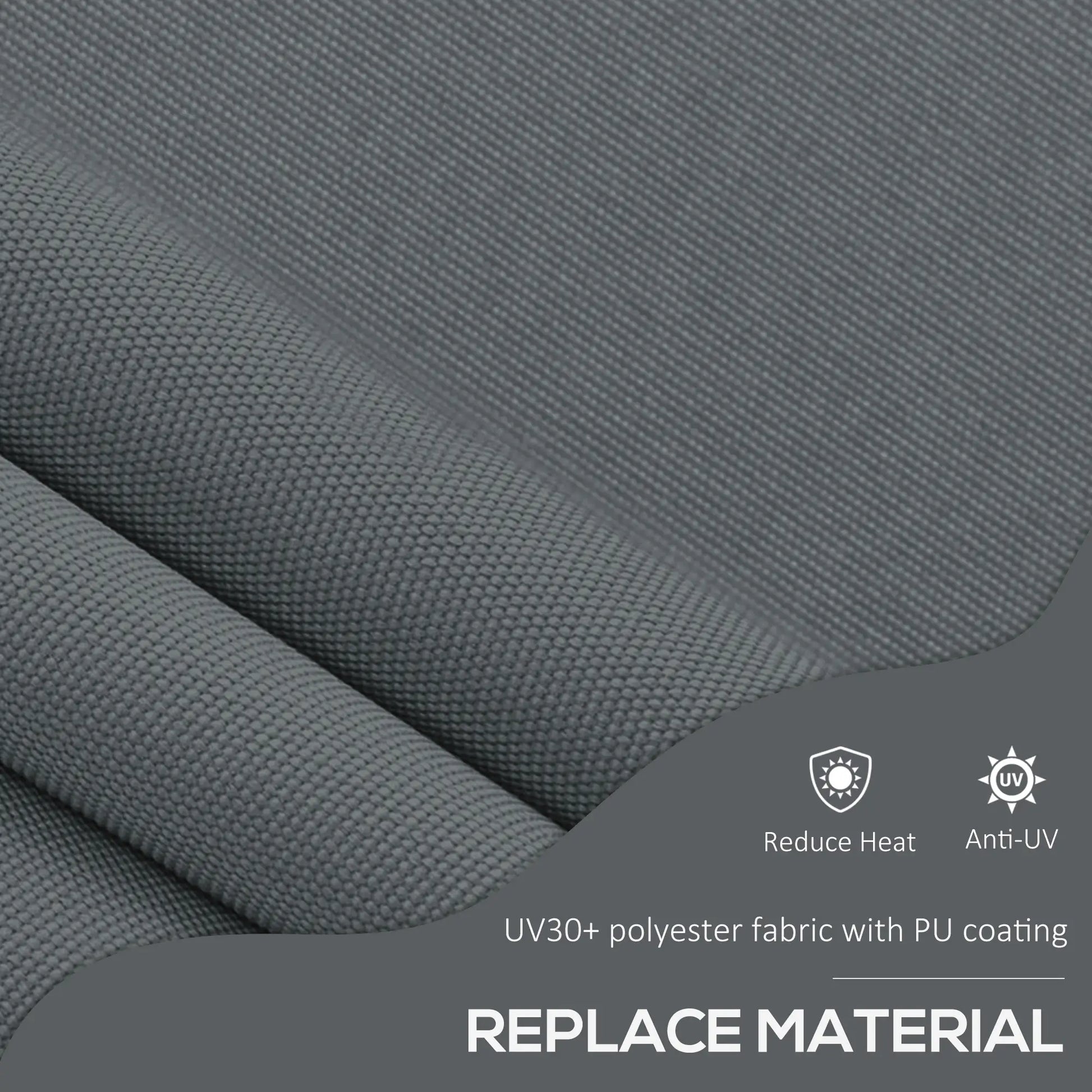 6.5' x 4' Manual Retractable Awning, Freestanding Patio, UV Resistant, Dark Grey Patio Awnings at Gallery Canada