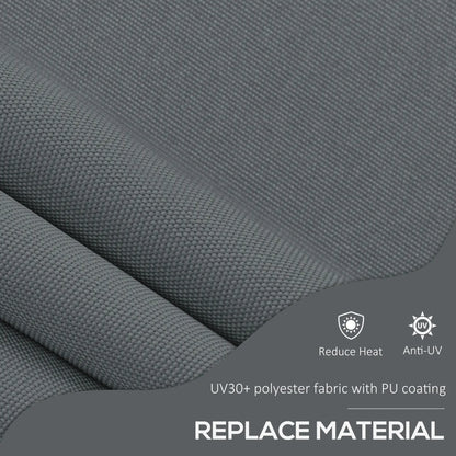 6.5' x 4' Manual Retractable Awning, Freestanding Patio, UV Resistant, Dark Grey Patio Awnings at Gallery Canada