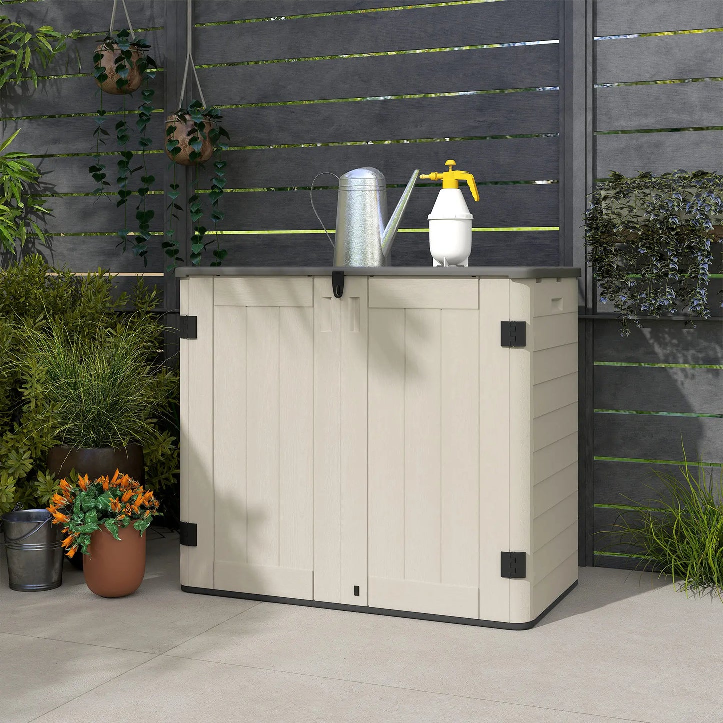 185 Gallon Outdoor Storage Cabinet, Openable Top, Lockable Doors Sheds at Gallery Canada