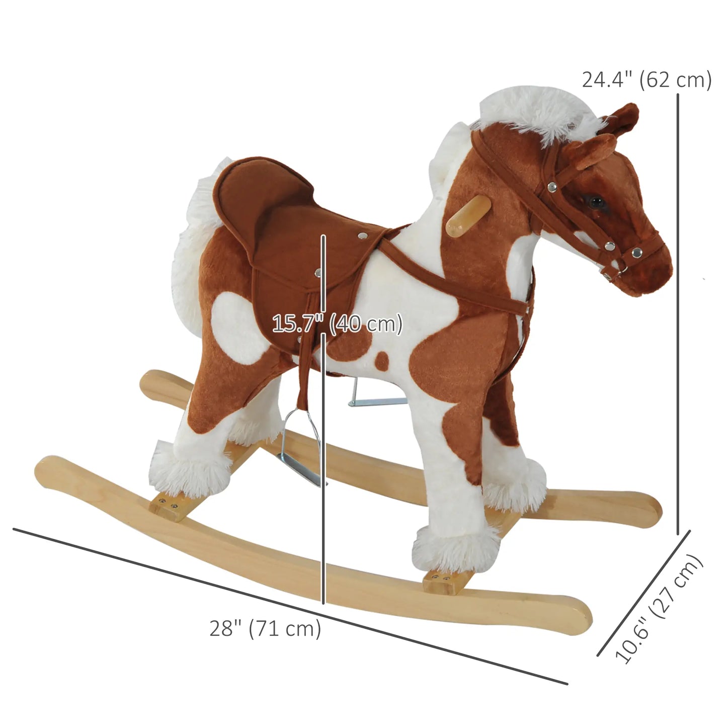 Kids Rocking Horse Ride-On Toy, Nursery Rhyme Music, Light Rocking Horses at Gallery Canada