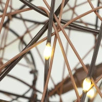 Ensemble de traîneau de renne illuminé 3 pièces, décoration de Noël en rotin PP