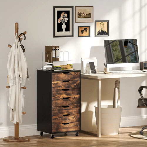 7-Drawer Vertical File Cabinet, 18.7