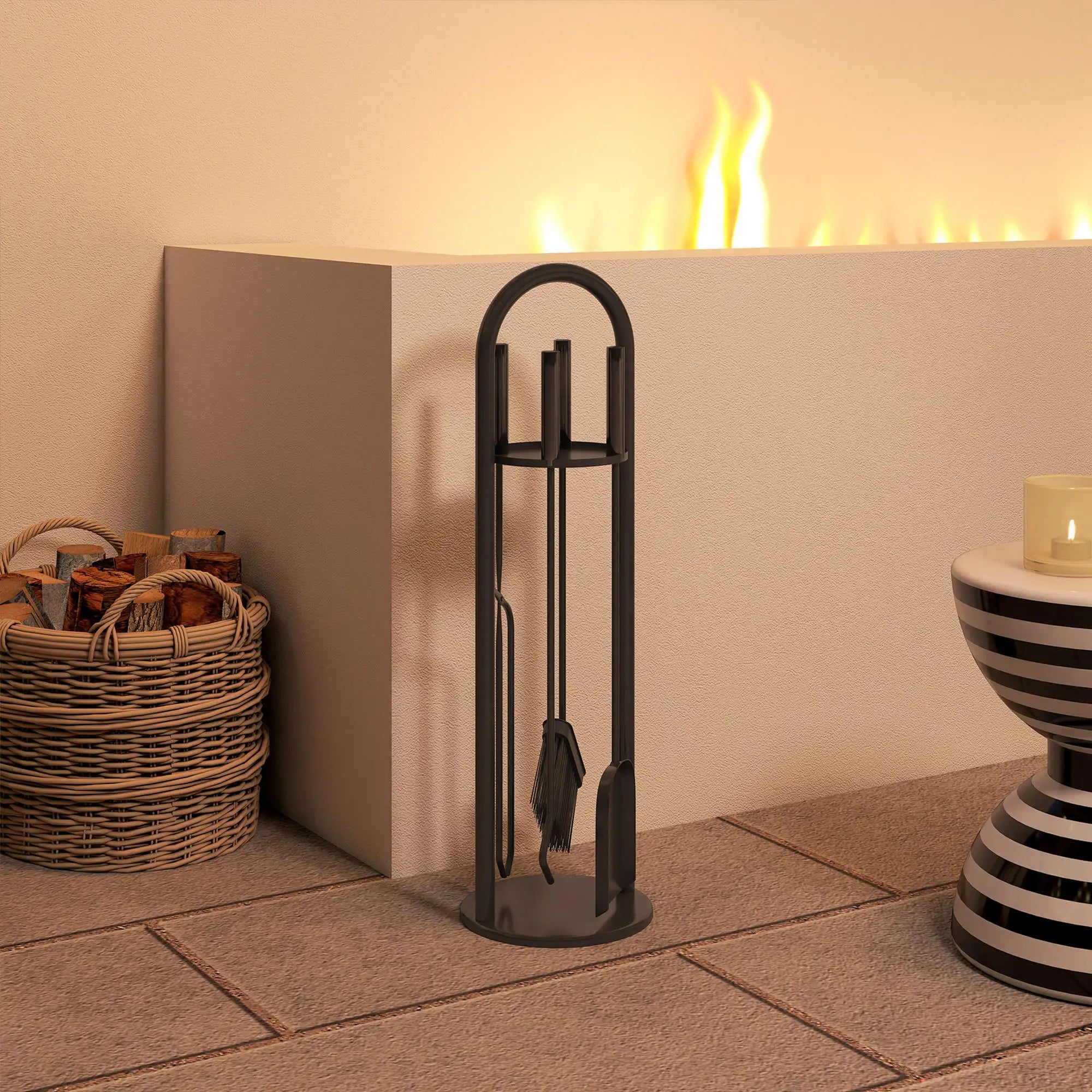 Fireplace Tools Set, 5 Pieces, Black Fireplaces & Accessories at Gallery Canada