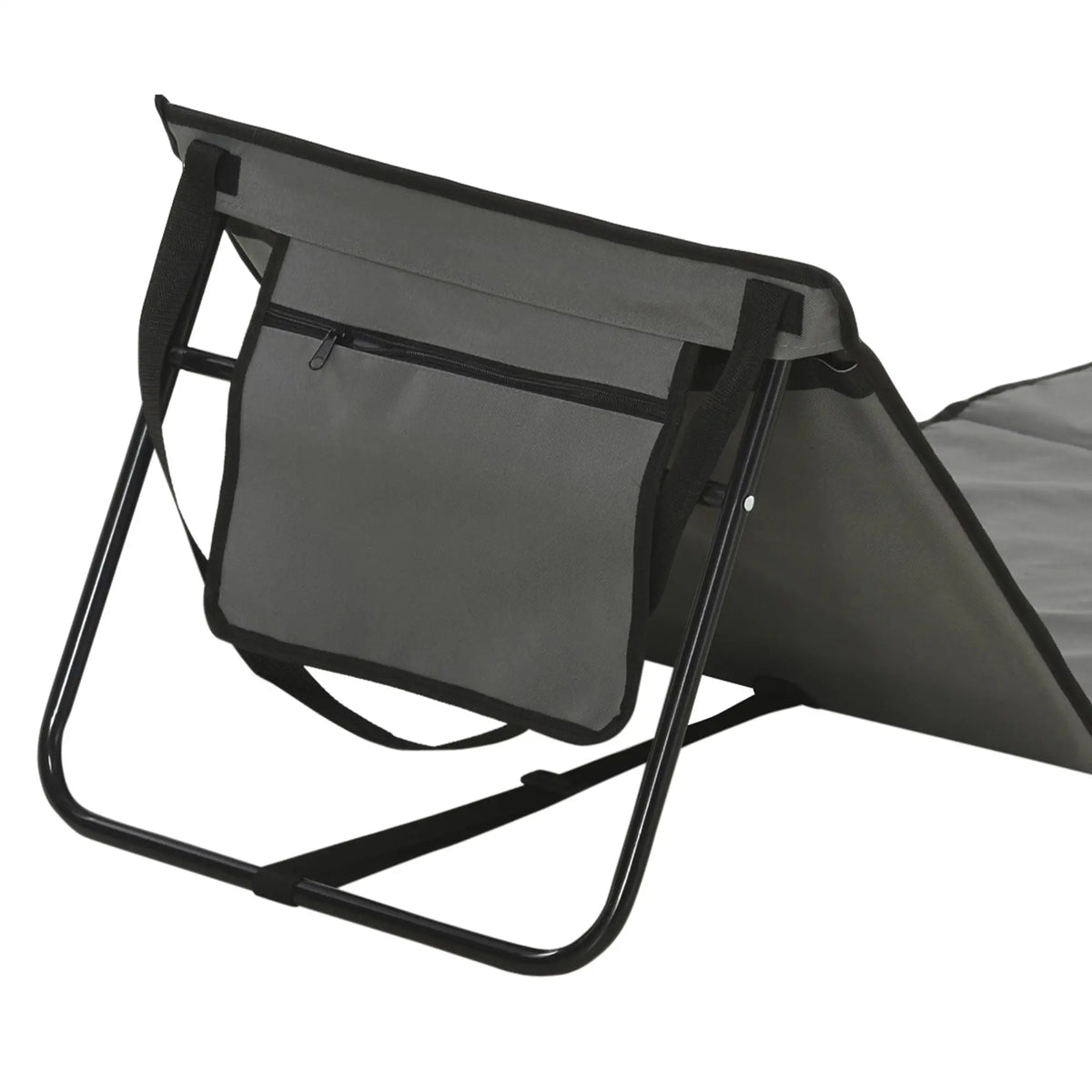 Foldable Lounge Chairs, Adjustable Backrest, Set of 2, Grey Beach Accessories at Gallery Canada