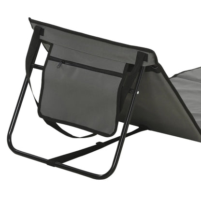 Foldable Lounge Chairs, Adjustable Backrest, Set of 2, Grey Beach Accessories at Gallery Canada