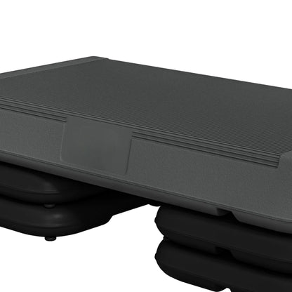 Stepper Aérobique Réglable, 3 Niveaux 4", 6", 8", 150kg, Gris