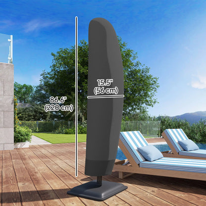 87-Inch Patio Umbrella Cover, 10ft to 13ft, Black Umbrella Covers at Gallery Canada