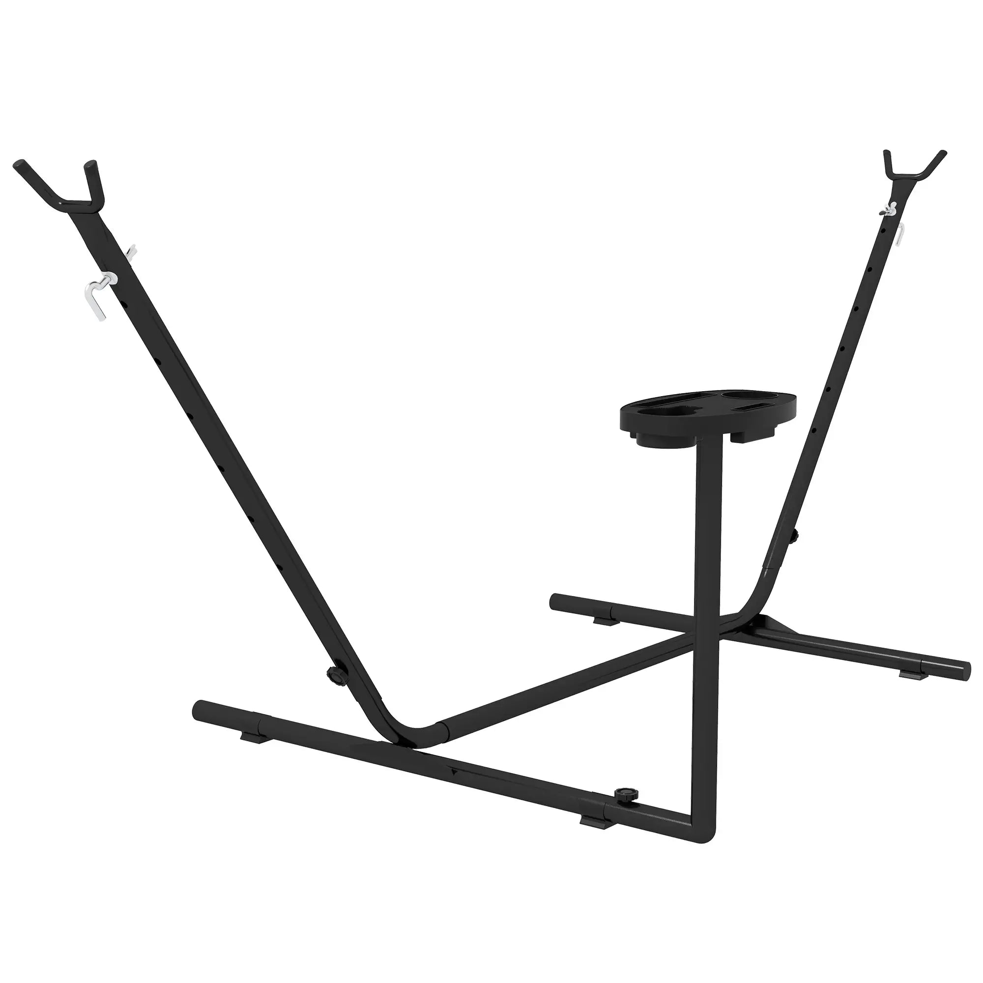 10' Hammock Stand With Side Tray, Steel Frame, Black Hammock Stands Black at Gallery Canada