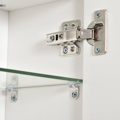 Wall Mount Medicine Cabinet, 5-Tier Lockable, Adjustable Shelves, White Mirror Medicine Cabinets at Gallery Canada