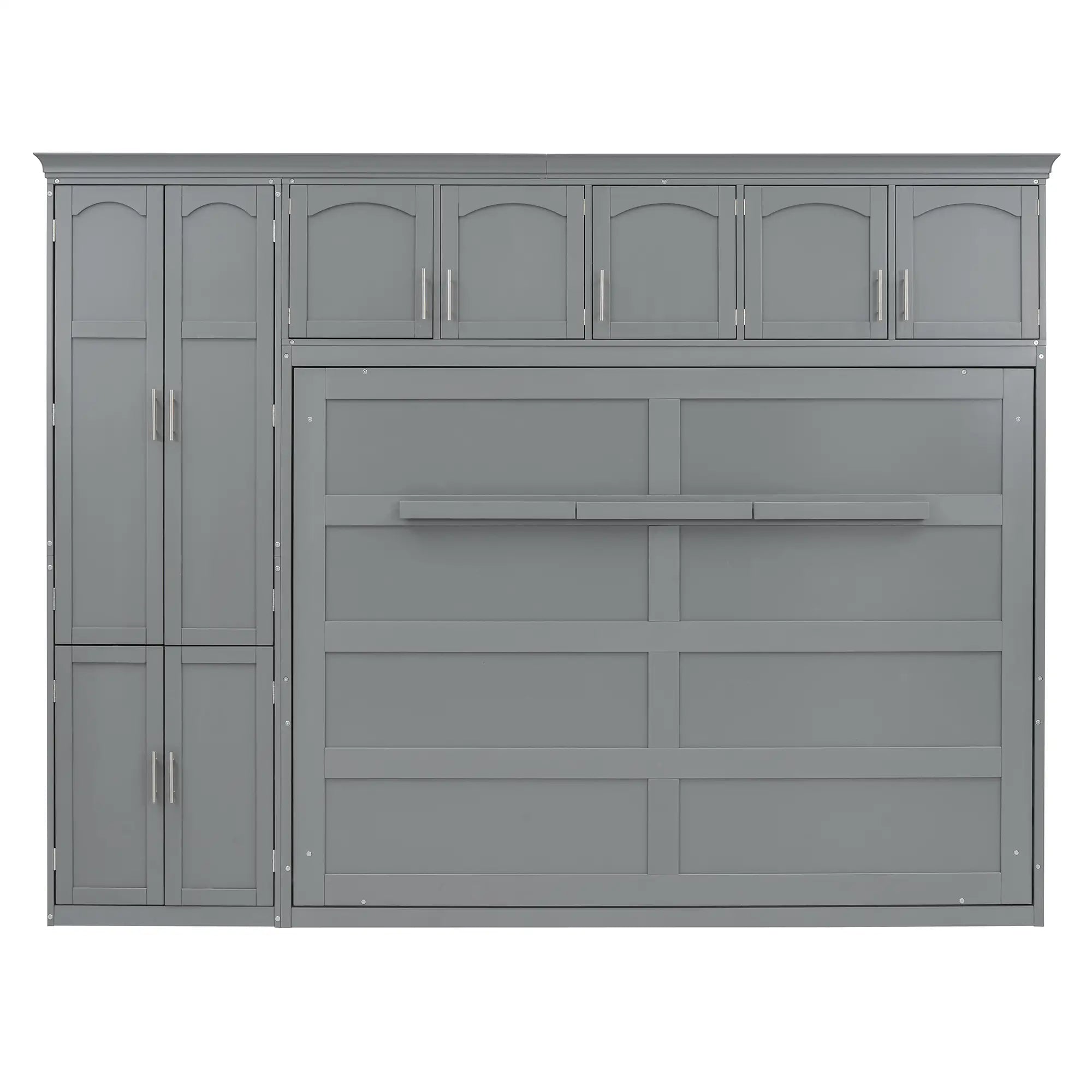 Murphy Bed with Storage, Space-saving Wall Bed, 117.5
