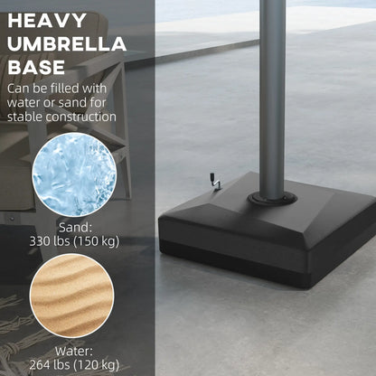 Heavy Duty Cantilever Umbrella Base, Liftable Wheel, Adjustable Foot Pads Umbrella Bases at Gallery Canada