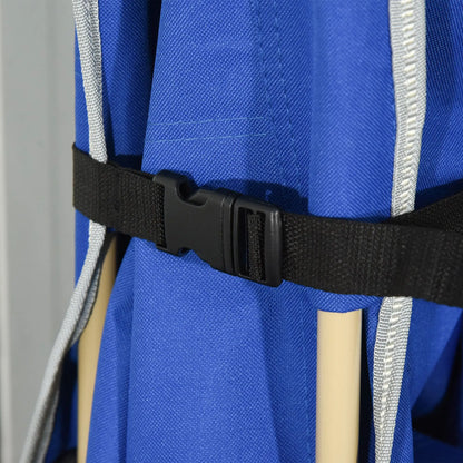 Folding Camping Cot for Adults, with Carry Bag, Side Pocket, Navy Blue Camping Cots at Gallery Canada