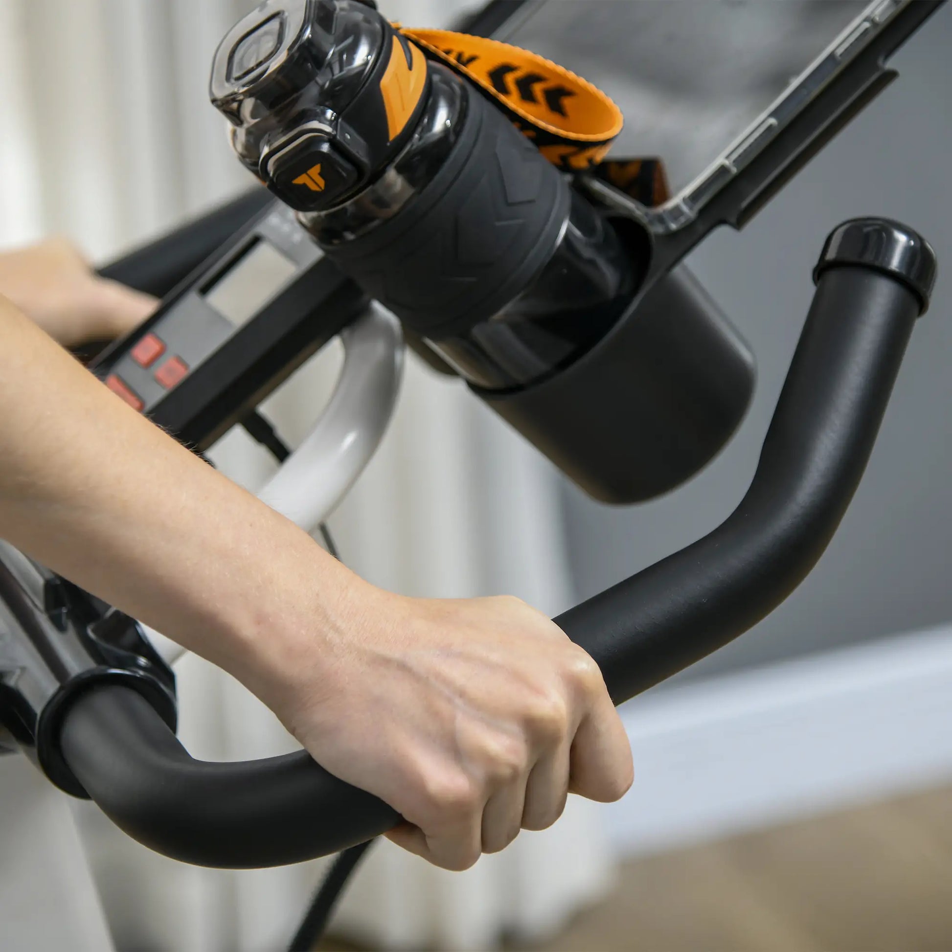 Adjustable Upright Exercise Bike, LCD Display, Indoor Cycling, Adjustable Resistance, White Exercise & Stationary Bikes at Gallery Canada