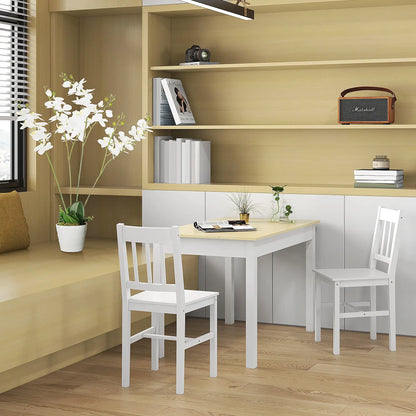 Dining Chairs Set of 2, Kitchen Chair, Pine Wood, White Bar Stools at Gallery Canada