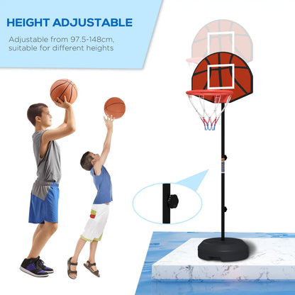 3-5ft Basketball Hoop with Magnetic Dartboard, 15" Backboard, Weighted Base Basketball at Gallery Canada