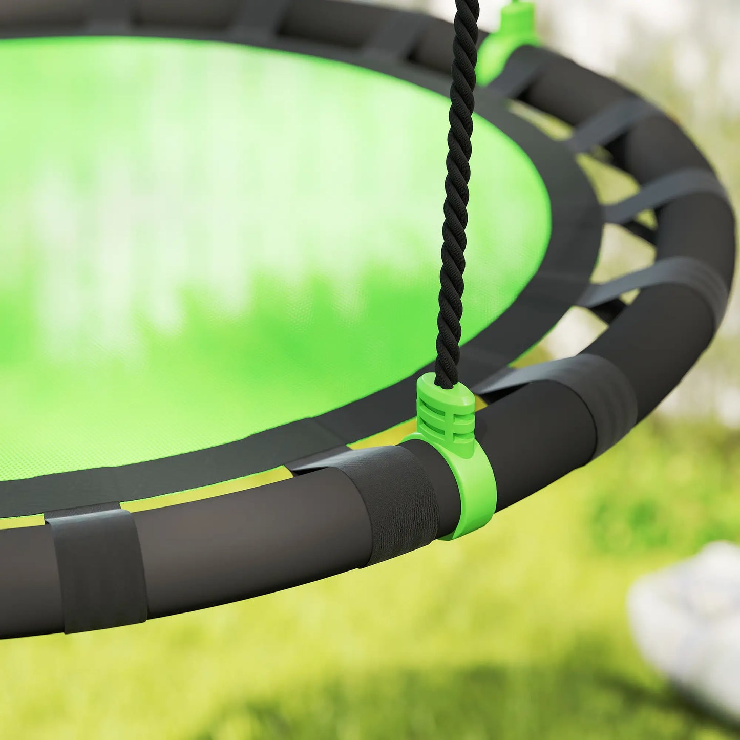 39 Inch Saucer Tree Swing, Adjustable Ropes, Outdoor, Green Gym Sets & Swings at Gallery Canada