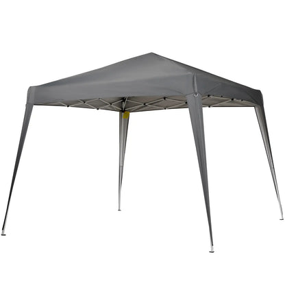 8' x 8' Pop Up Canopy, Outdoor Folding Tent, Portable with Bag, Grey Pop Up Canopies Grey at Gallery Canada