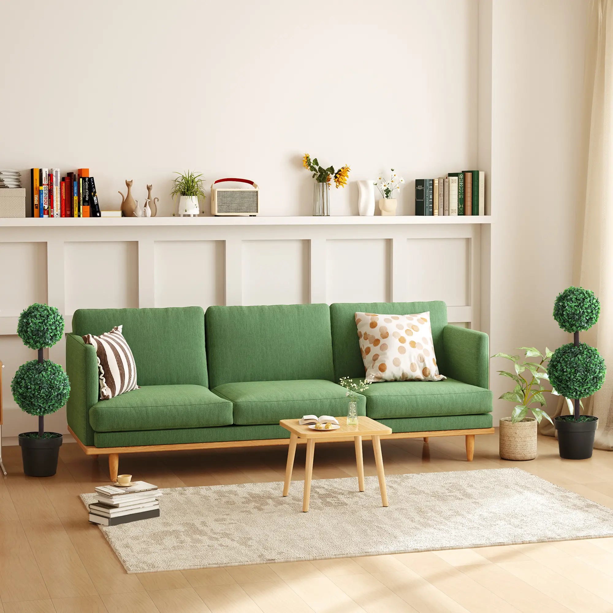 Artificial Topiary Tree Set, 2 Ball Design, Home Office Decor, Dark Green Artificial Trees at Gallery Canada