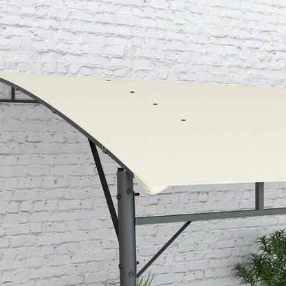 10' x 13' Outdoor Pergola, UV30+ Canopy, Steel Frame, Cream White Pergolas at Gallery Canada