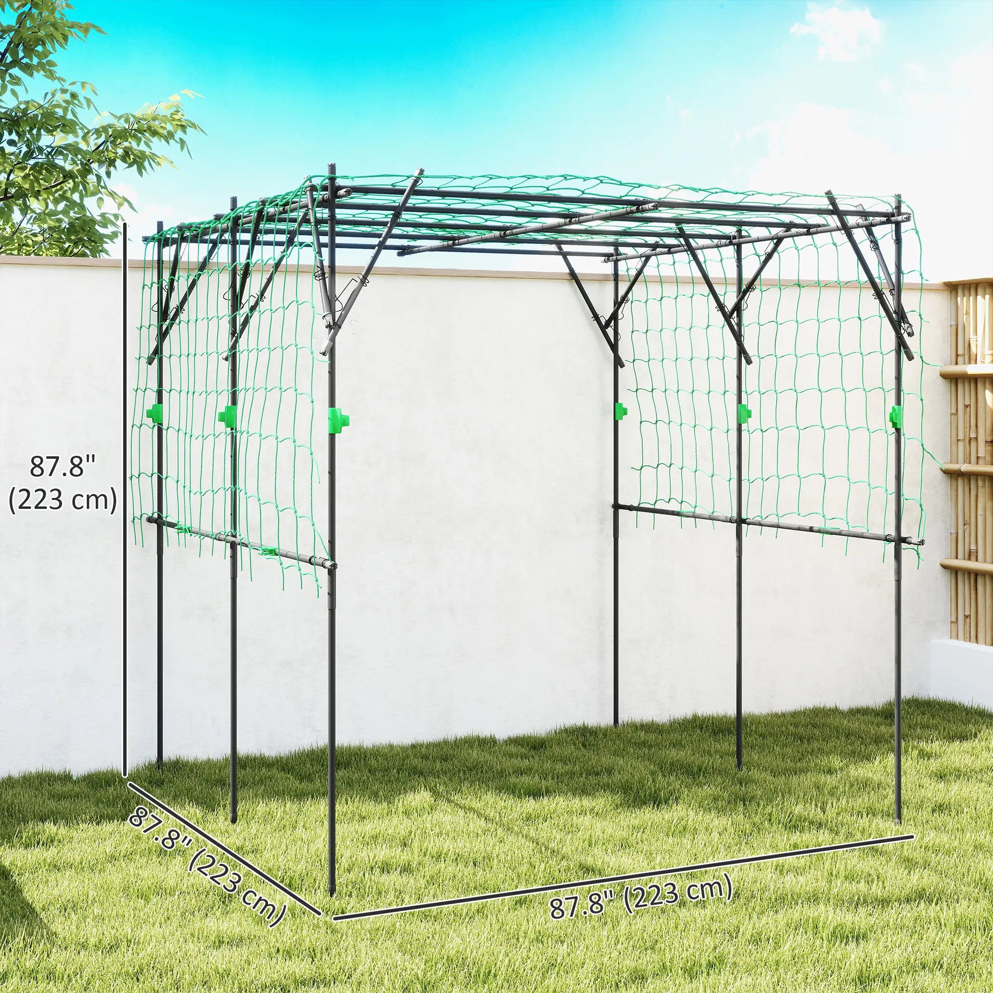 7.3 FT Tall Metal Garden Arch Trellis, For Climbing Plants, Black Plant Stands at Gallery Canada