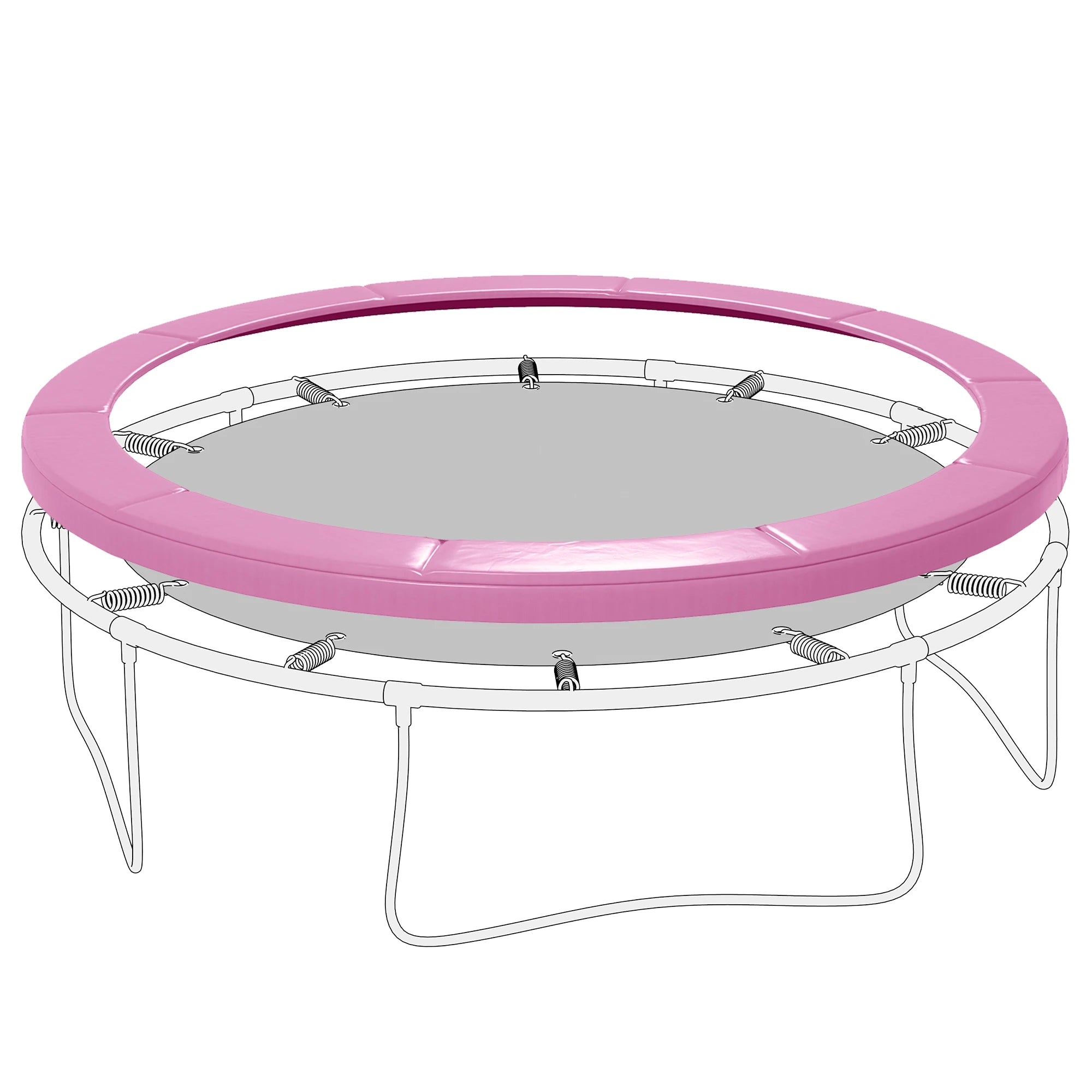 12FT Trampoline Spring Cover, Waterproof, Tear-Resistant, Pink Trampolines Pink at Gallery Canada