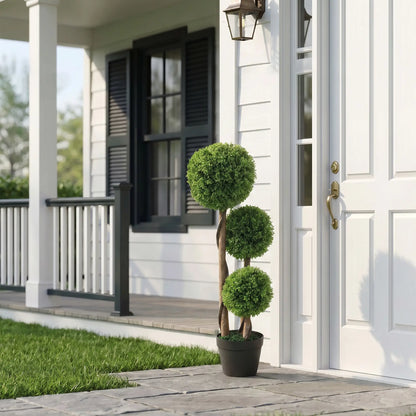3FT Artificial Boxwood Topiary Trees, Set of 2, Green Artificial Trees at Gallery Canada