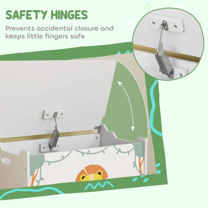 Kids Storage Chest with Lid, Safety Hinges, Green Baby & Kids Storage at Gallery Canada