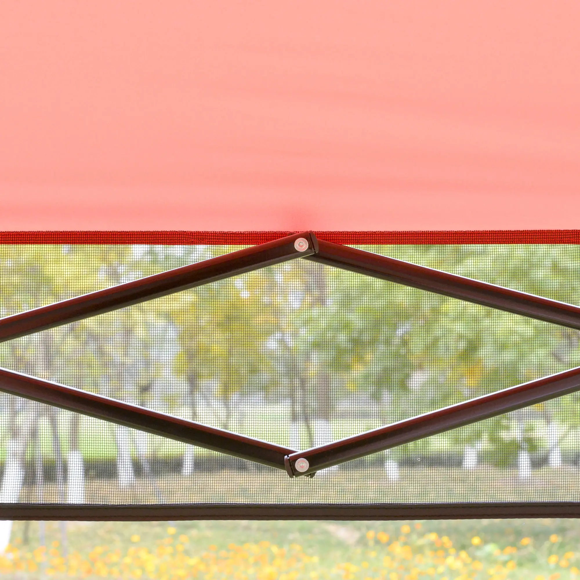 7' x 7' Foldable Gazebo Tent, Adjustable Legs, Black, Red Pop Up Canopies at Gallery Canada