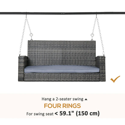 Metal Swing Stand, Hanging Chair Frame, 528 LBS, Black Hammock Stands at Gallery Canada