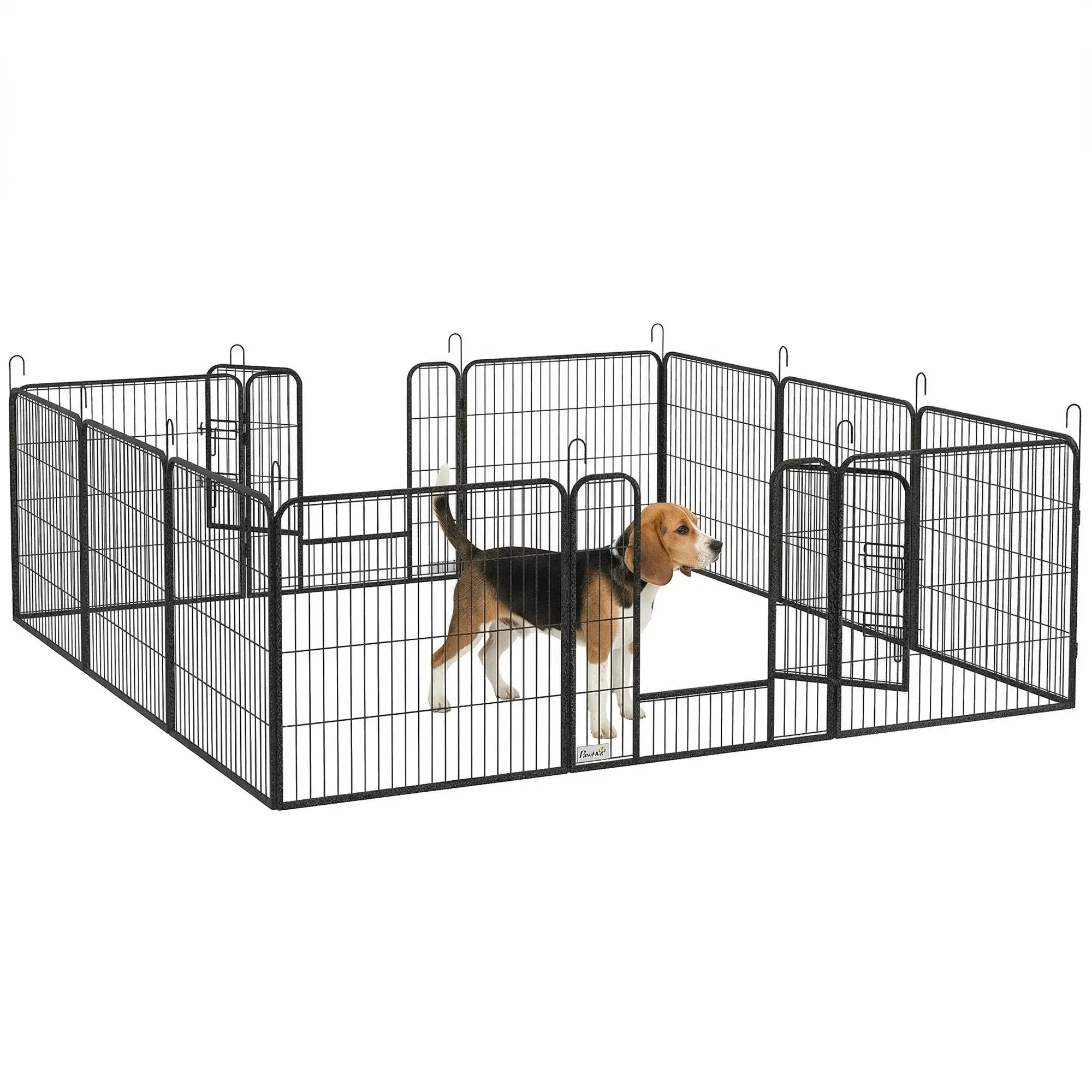 Dog Playpen with Gate, 12 Panels, 31.5