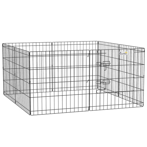 24inch Foldable Metal Pet Playpen, Dog Kennel Cage, 8 Panel