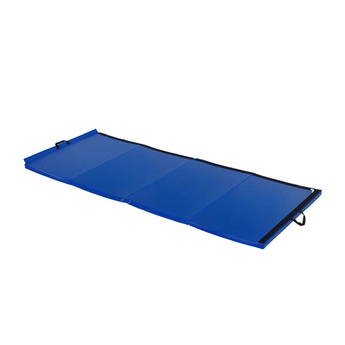 4'x10'x2'' Folding Gymnastics Mat, Exercise Mat, Dark Blue