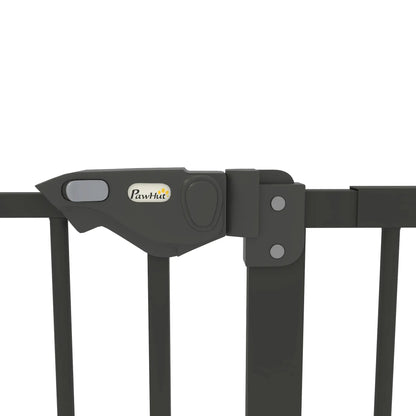 Pet Gate with Door, 30 Inch Tall, Includes Extensions Kit, Black Houses, Kennels & Pens at Gallery Canada