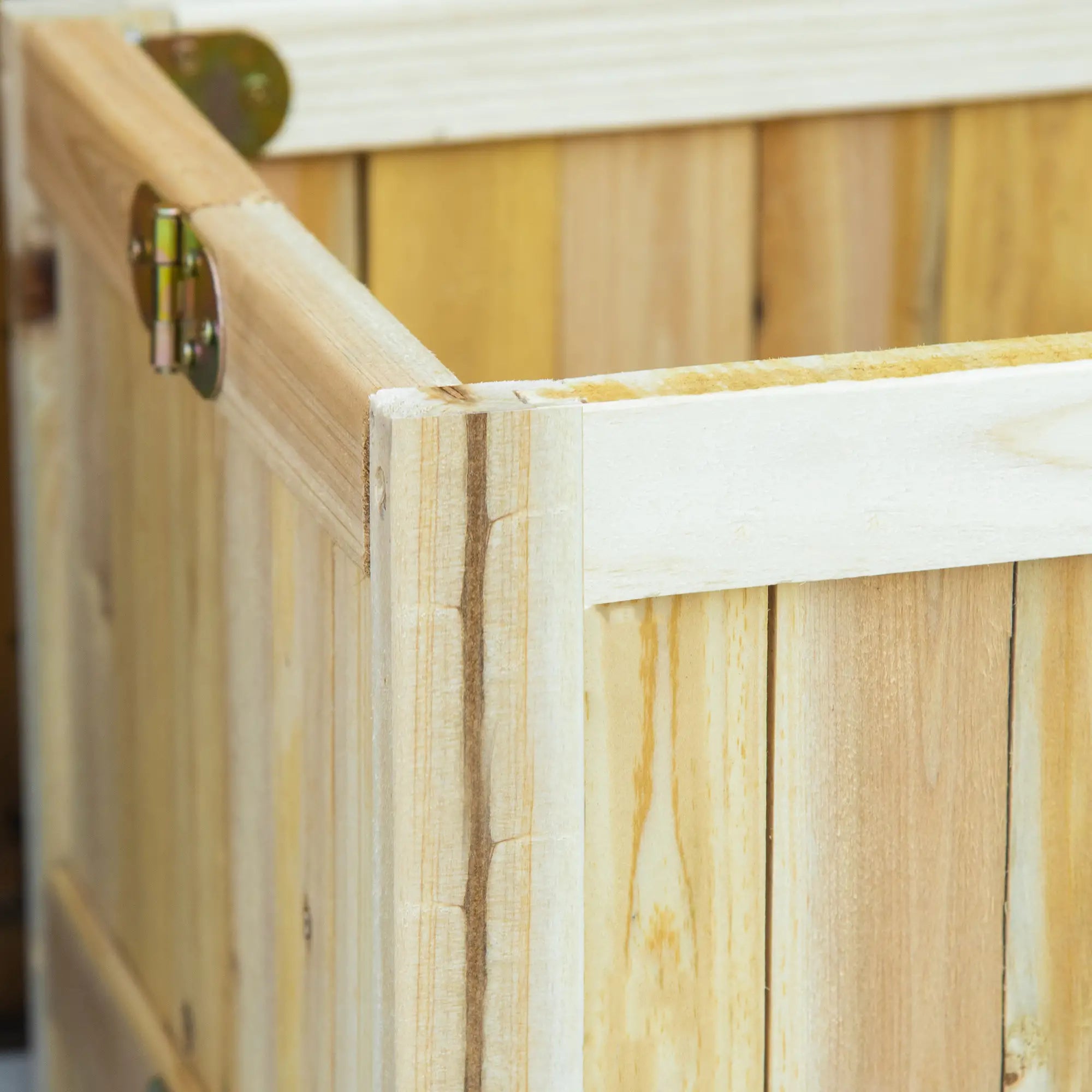 Foldable Elevated Planter Box, Wooden Raised Garden Bed, 48x24x30in, Natural Wooden Planter Boxes at Gallery Canada