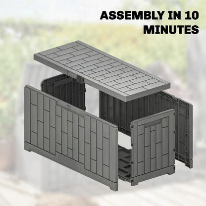 60 Gallon Resin Deck Box, Lockable Outdoor Storage, Splash And UV Resistant Patio Storage Boxes at Gallery Canada
