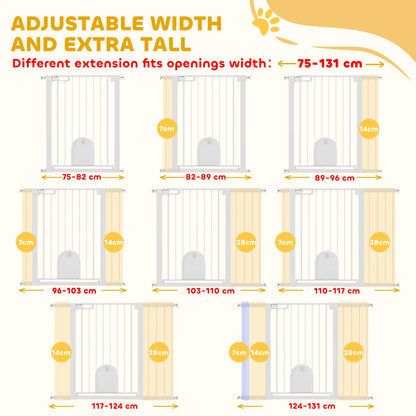 30"-52" Extra Wide Pet Gate Barrier with Small Door, 35"H Dog Gate with Safety Gate Barrier, Stair Pressure Fit, Black Houses, Kennels & Pens at Gallery Canada