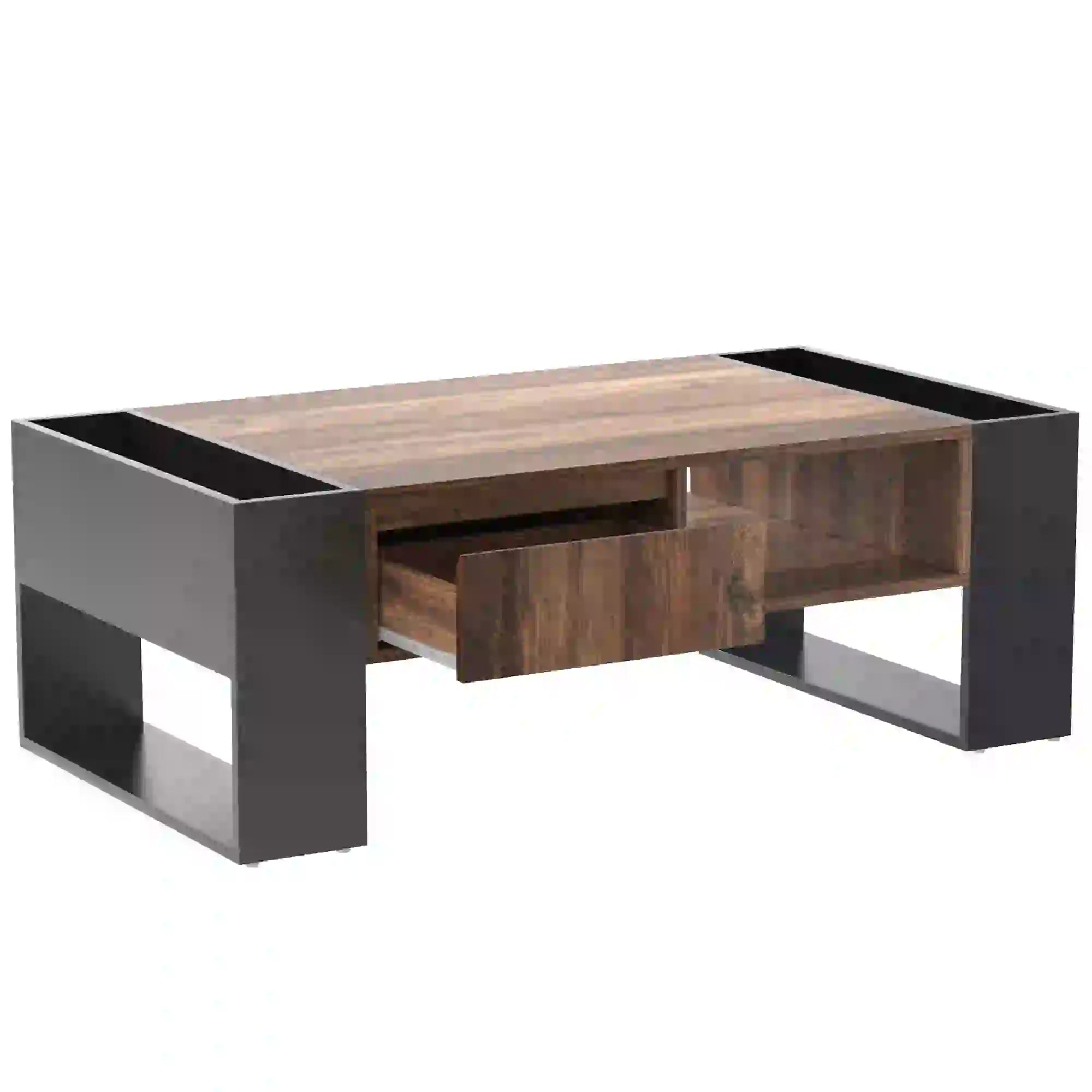 Grain Coffee Table, Double Storage, 43.5