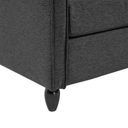 2-Seat Sofa with Armrests, Wood Legs, Dark Grey 2-Seater Sofas at Gallery Canada