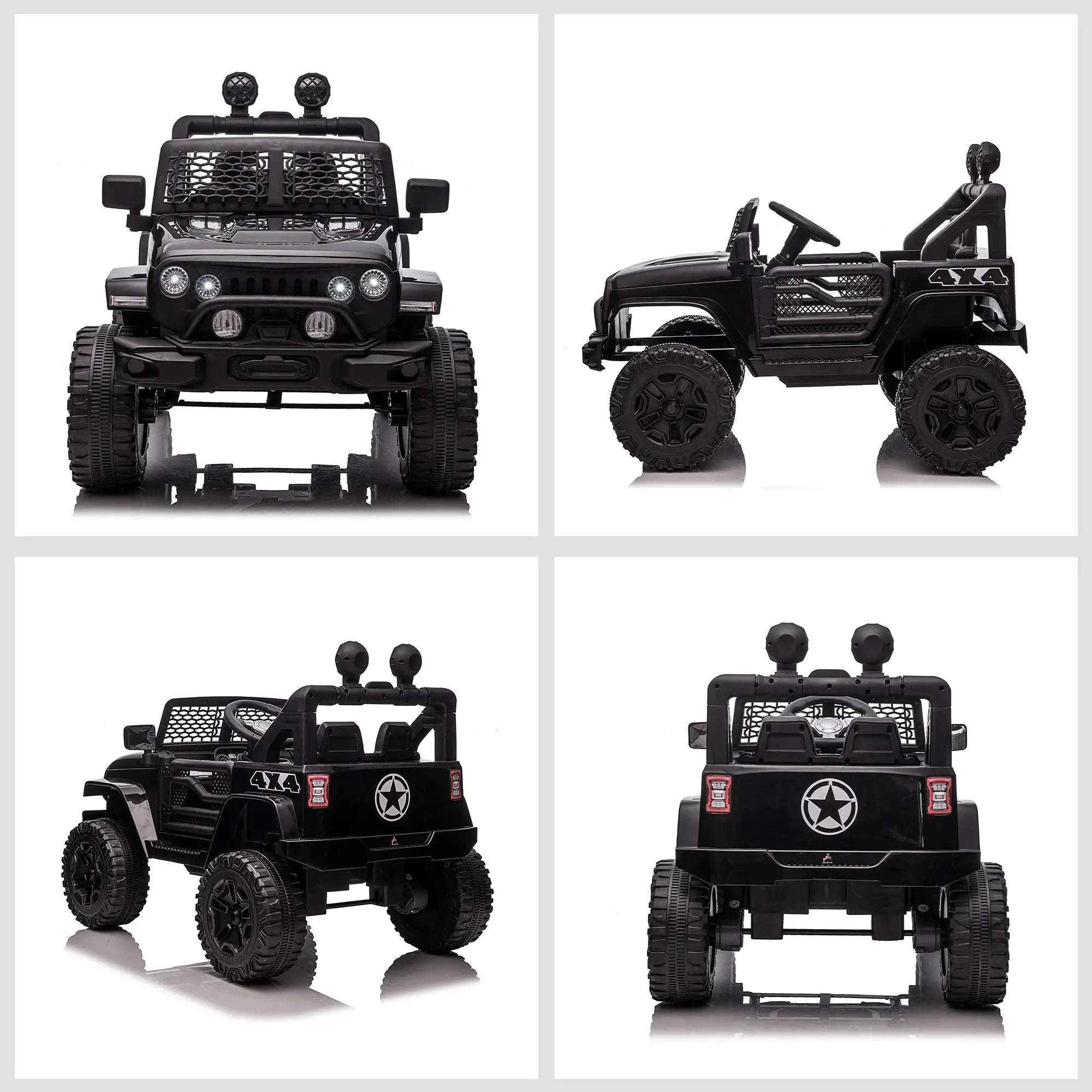 12V Kids Ride On Car, Off Road Truck Toy, Parent Remote, Black Electric Toy Cars at Gallery Canada