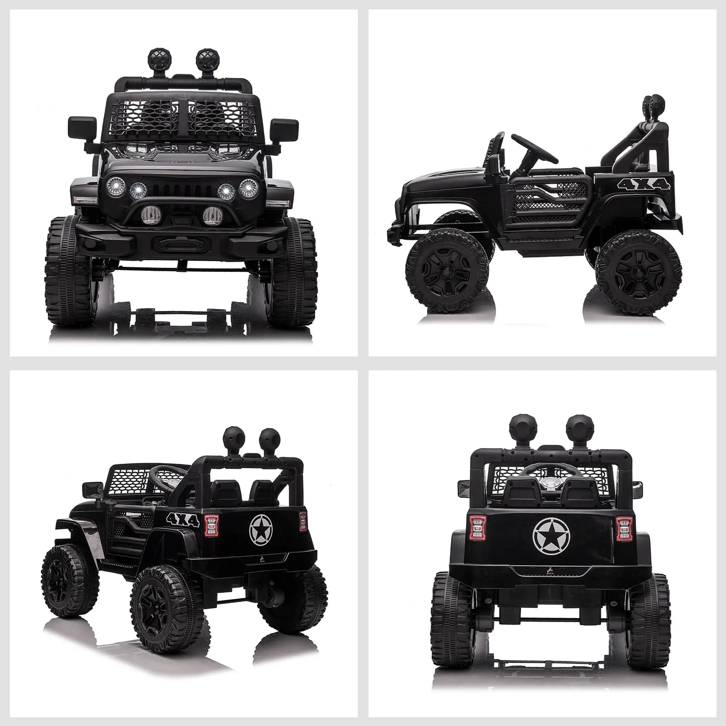 12V Kids Ride On Car, Off Road Truck Toy, Parent Remote, Black Electric Toy Cars at Gallery Canada