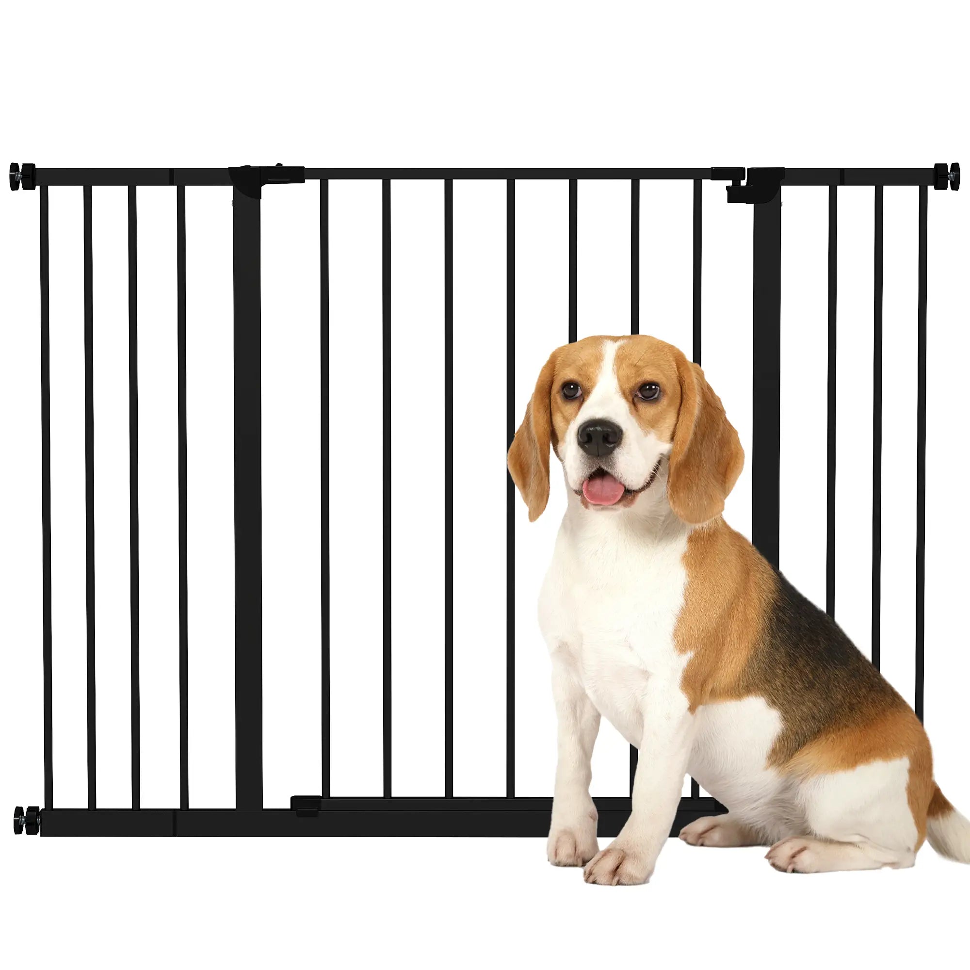 Pressure Fit Dog Gate, 29.9''-42.1'' Width, Black Houses, Kennels & Pens Black at Gallery Canada