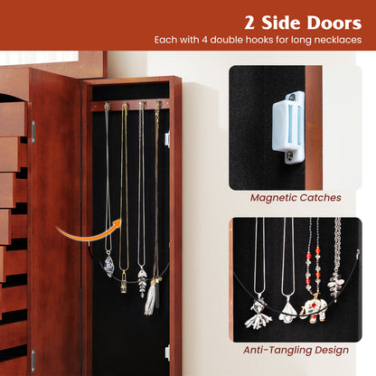 Large Capacity Jewelry Storage Cabinet, 9 Drawers, Brown Jewelry Armoires at Gallery Canada