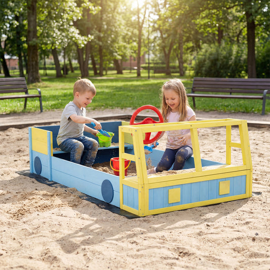 Large Car Theme Sand Box, With Bottom Liner, Blue Sandboxes Blue at Gallery Canada