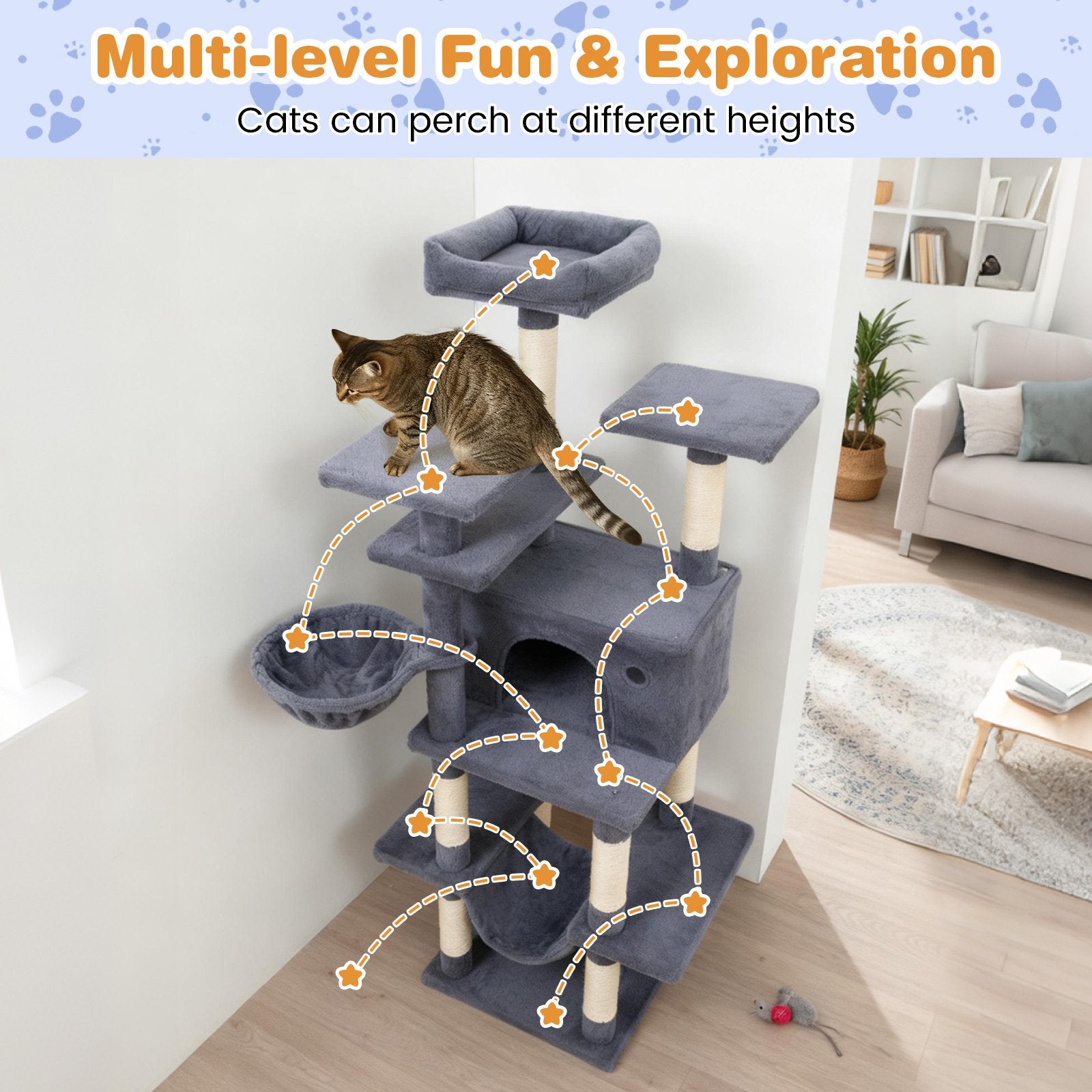 Large Cat Tree for Indoor Cats 63