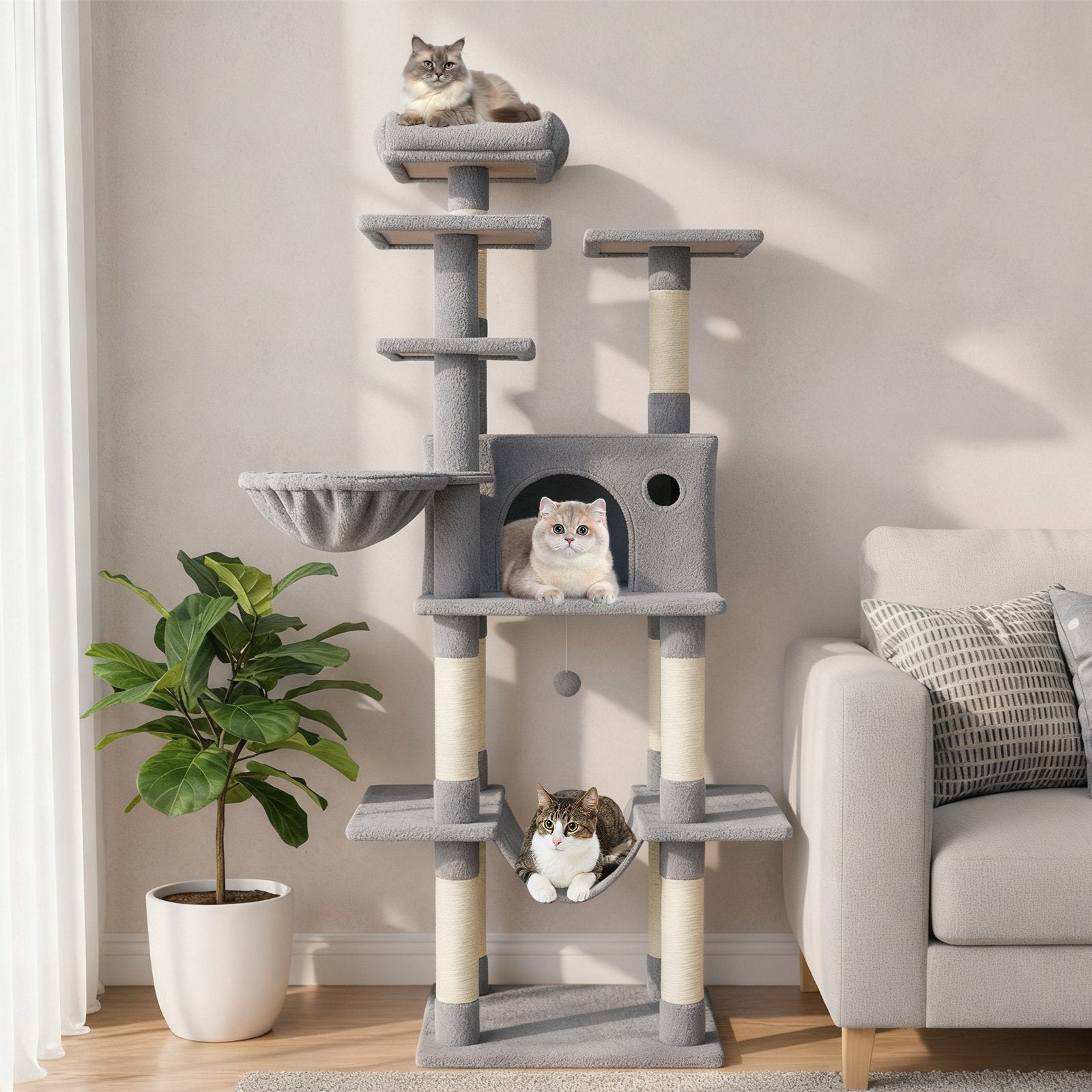 Large Cat Tree for Indoor Cats 63