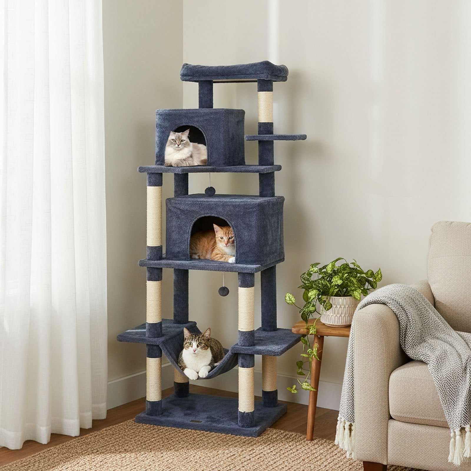 Large Cat Tree for Indoor Cats 70