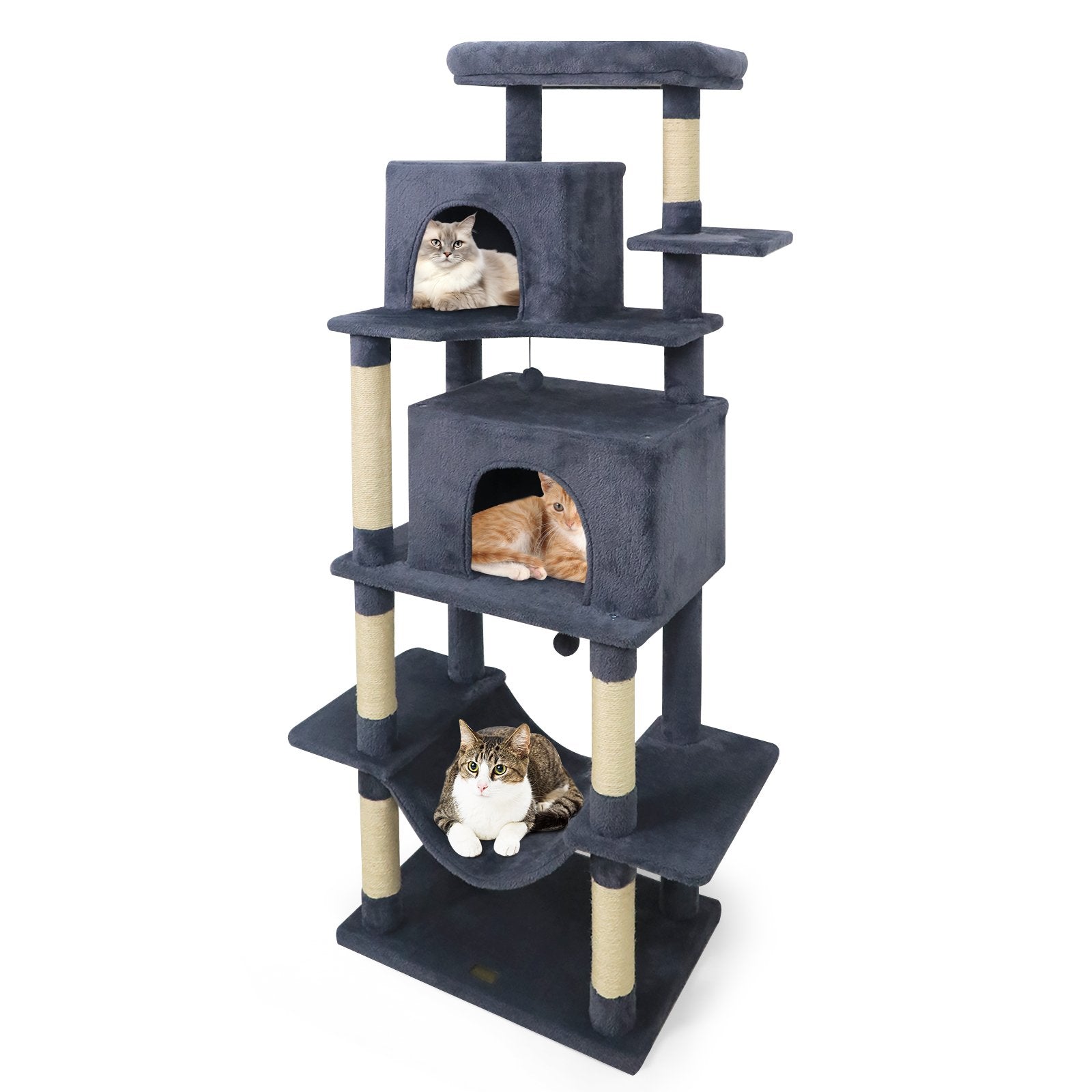 Large Cat Tree for Indoor Cats 70" Tall Cat Tower, Dark Gray Cat Trees Condos & Scratchers Dark Gray at Gallery Canada
