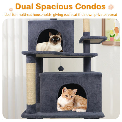 Large Cat Tree for Indoor Cats 70" Tall Cat Tower, Dark Gray Cat Trees Condos & Scratchers at Gallery Canada