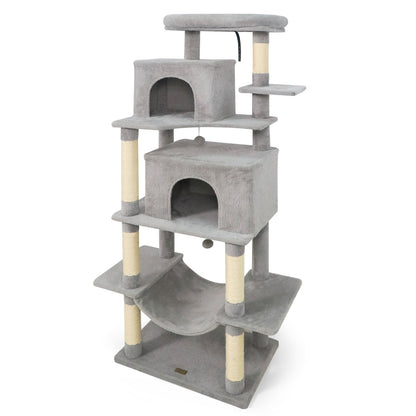 Large Cat Tree for Indoor Cats 70" Tall Cat Tower, Light Gray Cat Trees Condos & Scratchers Light Gray at Gallery Canada